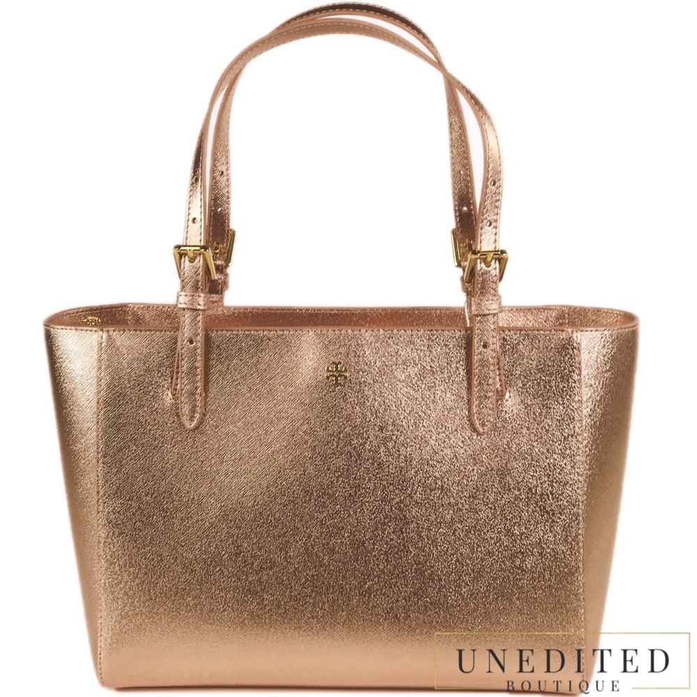 NWT - TORY BURCH Emerson Buckle Tote In Rose Gold